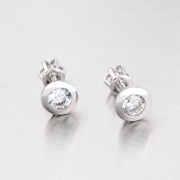 Dámské náušnice bílé zlato 585 zirkon GZ2294B