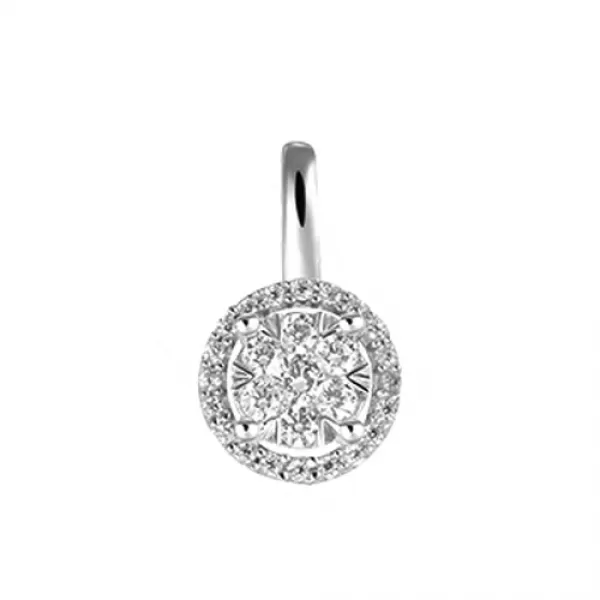 Dámský prsten bílé zlato 585/1000 přírodní diamant 0.240 ct s brilianty GKW54351