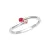 Dámský prsten bílé zlato 585/1000 přírodní diamant 0.10 ct rubín GKW57121RU