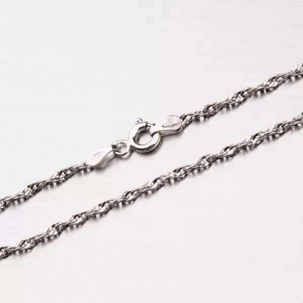 Stříbrný řetízek Lambáda s rhodiováním CHRS-15-040-Rh