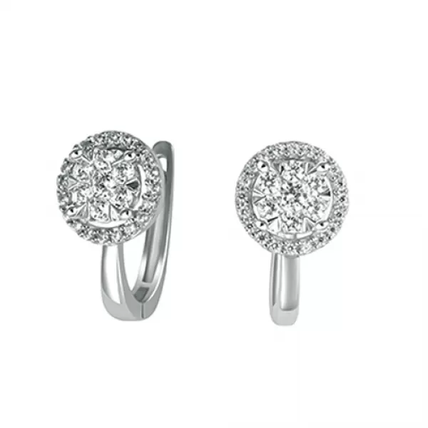 Dámský prsten bílé zlato 585/1000 přírodní diamant 0.240 ct s brilianty GKW54351