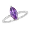 Prsten s ametystem a diamanty GKW48529AME