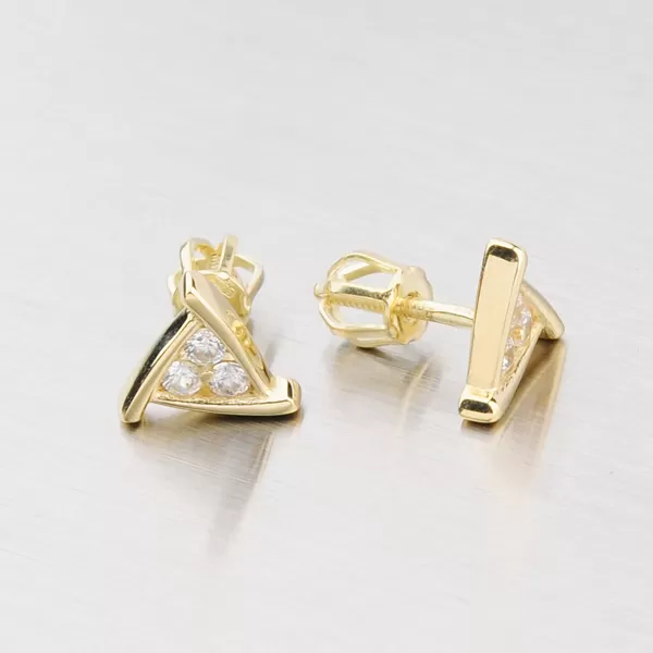 Dámské náušnice žluté zlato 585 zirkon DZ1927-ZL-ZIR