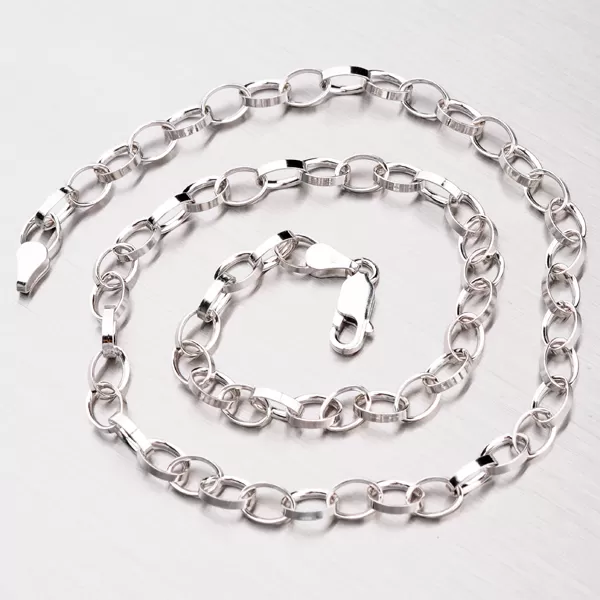 Stříbrný řetízek s rhodiováním ROLOR-042R-Rh