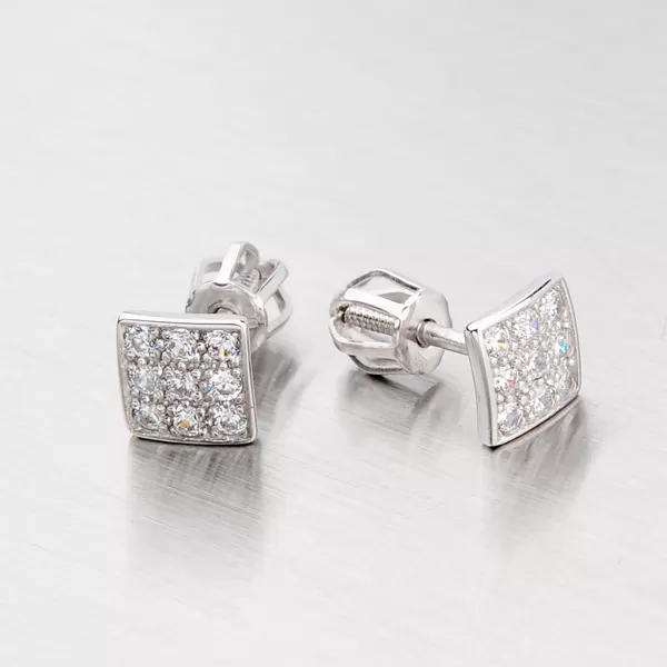 Náušnice z bílého zlata se zirkony DZ2096B