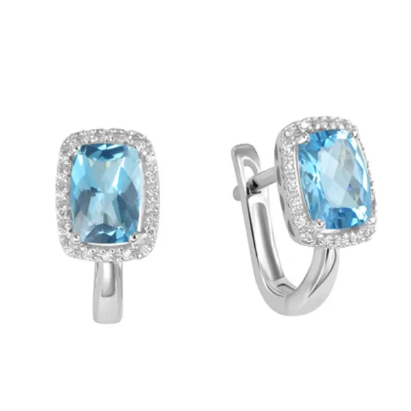 Zlatý prsten s topazem a diamanty GKW47281TPZ