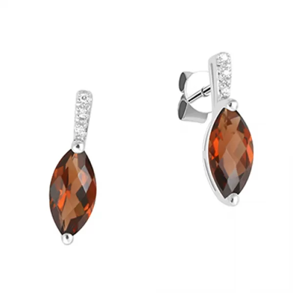 Přívěsek s diamanty a granátem GKW48532GRN