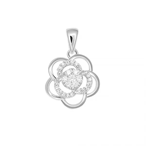 Prsten z bílého zlata s diamanty GKW60811