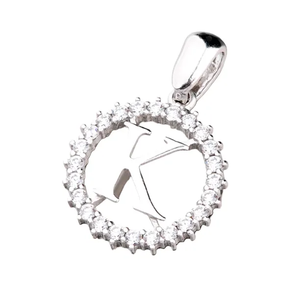 Přívěsek stříbro 925 zirkon písmeno se - K MPN5192-K