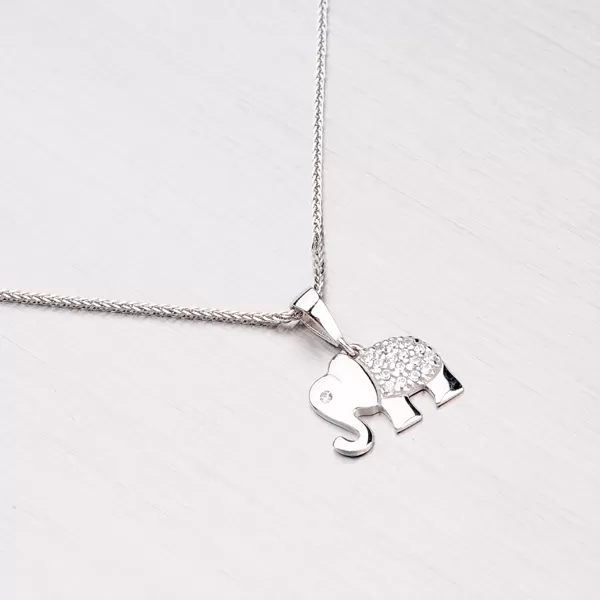 Přívěsek se zirkony - slon 43-2847