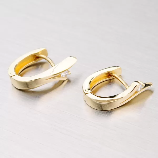 Dámské náušnice žluté zlato 585 se zirkonem DZ1795-ZL-ZIR