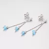 Visací náušnice s krystalem M6015SW-Blue