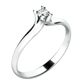 Dámský prsten bílé zlato 585/1000 přírodní diamant 0.055 ct G/SI 10782D