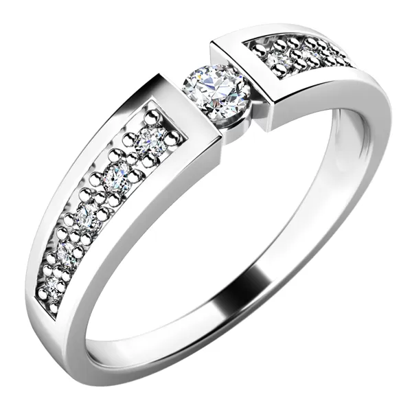 Zásnubní prsten s diamanty ZP-10775D