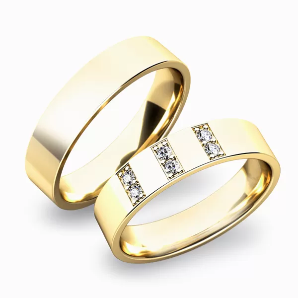 Snubní prsteny bílé zlato 585 zirkon 0.090 ct G/SI SP-61031B