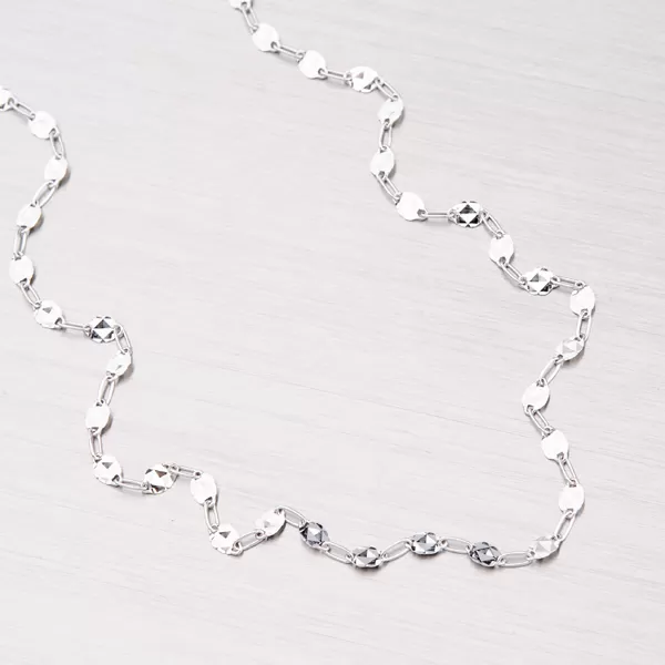 Gravírovaný náramek z bílého zlata 44-1636