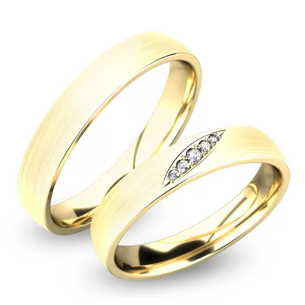 Snubní prsteny bílé zlato 585 zirkon 0.030 ct G/SI SP-61038