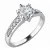 Zásnubní prsten bílé zlato 585/1000 přírodní diamant 0.142 ct G/SI ZP-10747D