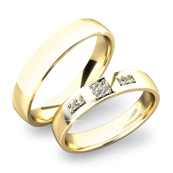 Zlaté snubní prsteny SP-61034B