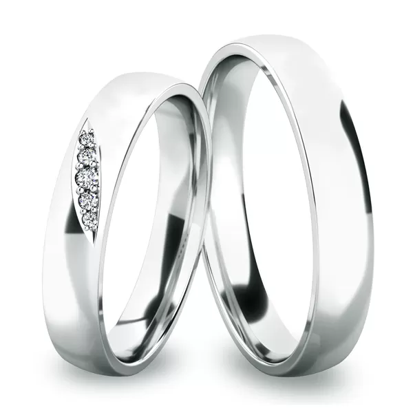 Snubní prsteny bílé zlato 585 zirkon 0.030 ct G/SI SP-61038
