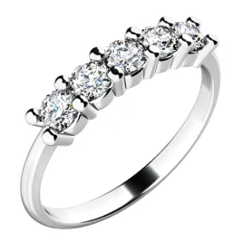 Dámský prsten bílé zlato 585/1000 přírodní diamant 0.50 ct G/SI 10773D