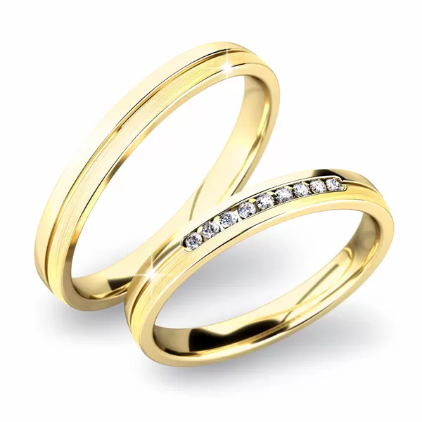 Snubní prsteny bílé zlato 585 zirkon 0.054 ct G/SI SP-61042