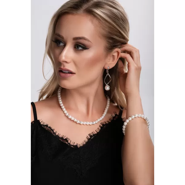 Perlový náhrdelník bílý 32012.1