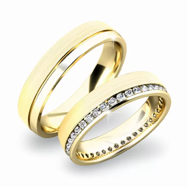 Zlaté snubní prsteny SP-61035B