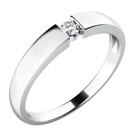 Zásnubní prsten bílé zlato 585/1000 přírodní diamant 0.053 ct G/SI ZP-10771D