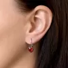 Sada šperků s krystaly Swarovski náušnice, řetízek a přívěsek červené srdce 39141.3