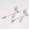 Náušnice s krystaly M6015SW-Pink