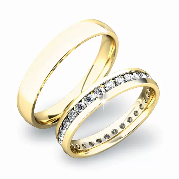 Snubní prsteny bílé zlato 585 zirkon 0.750 ct G/SI SP-61033B