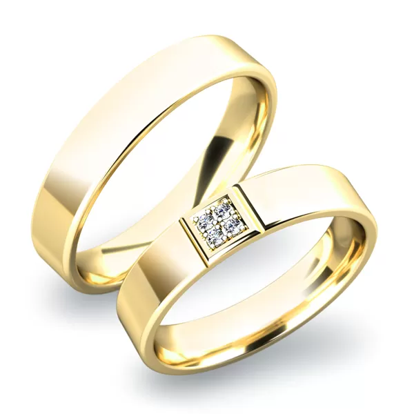 Zlaté snubní prsteny SP-61022B