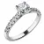 Zásnubní prsten bílé zlato 585/1000 přírodní diamant 0.419 ct G/SI ZP-10759D