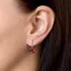 Sada šperků s krystaly Swarovski náušnice, řetízek a přívěsek červené kulaté 39140.3