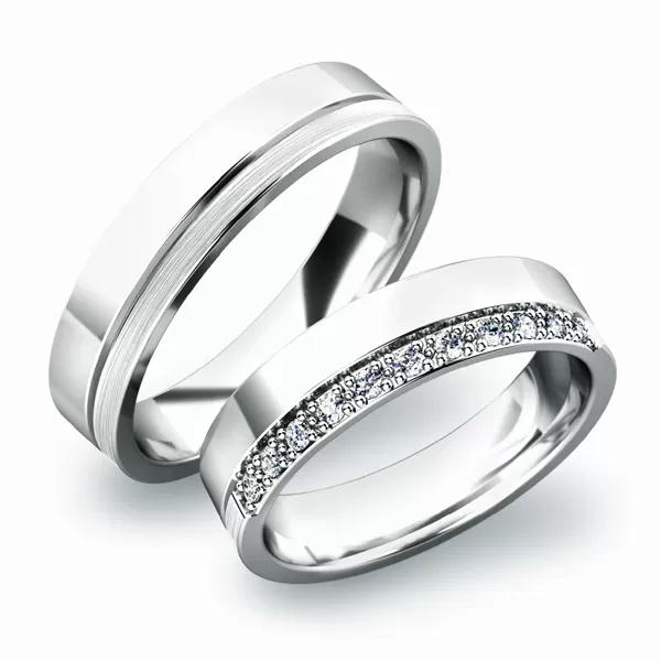 Snubní prsteny žluté zlato 585 zirkon 0.110 ct G/SI SP-61039