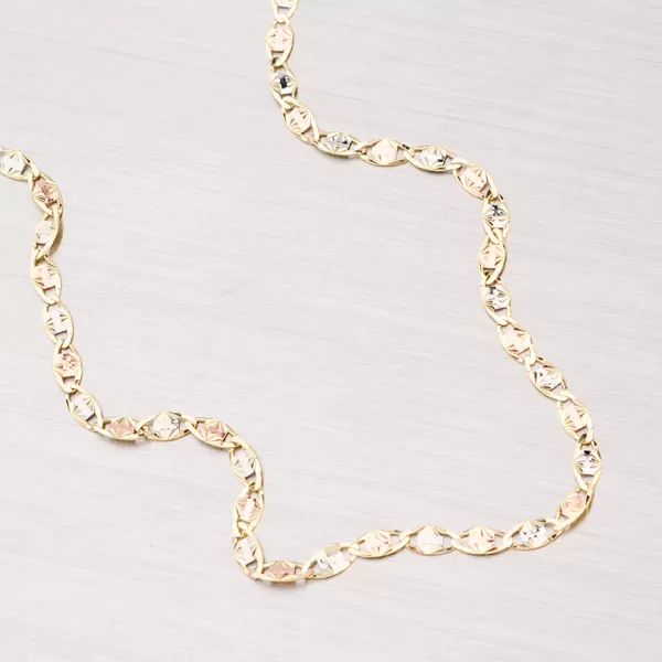 Kombinovaný zlatý řetízek 45-1424