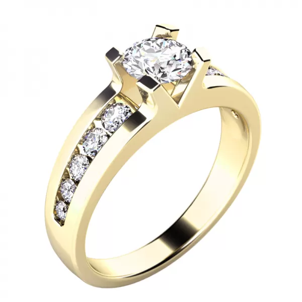 Dámský prsten s diamanty 10776D