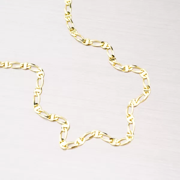 Řetízek žluté zlato 585 Figaro 1+1 45-1032