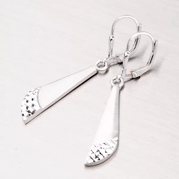 Stříbrné visací náušnice NZM-104-OKS