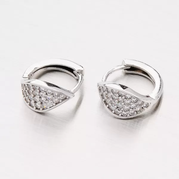 Náušnice se zirkony ze stříbra OKP-466P-OKS