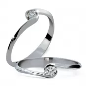 Dámský prsten bílé zlato 585/1000 přírodní diamant 0.115 ct G/SI DF1914