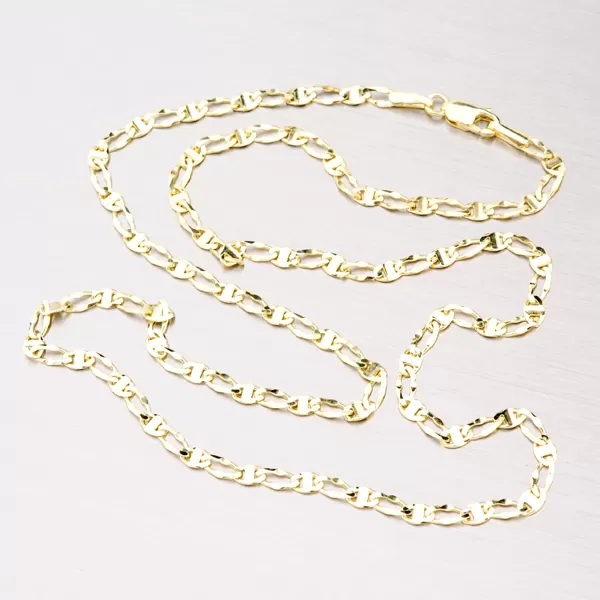 Řetízek žluté zlato 585 Figaro 1+1 45-1032