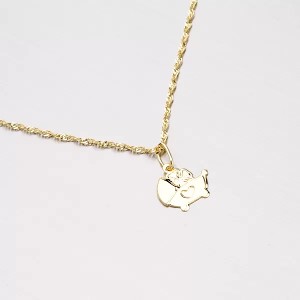 Zlatý přívěsek - kočárek 322P-131125