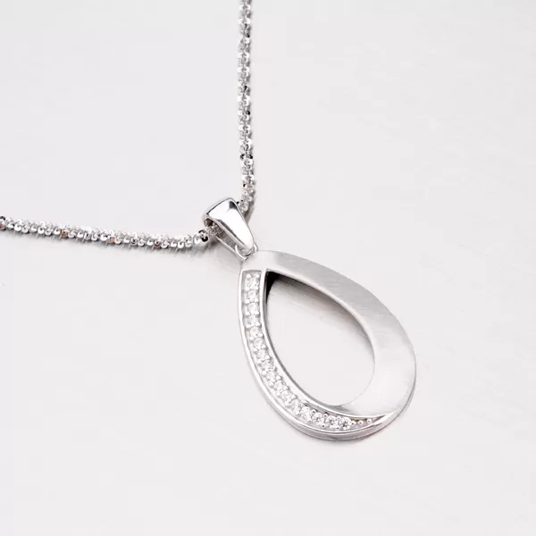 Stříbrný přívěsek se zirkony ZS-041-OKS