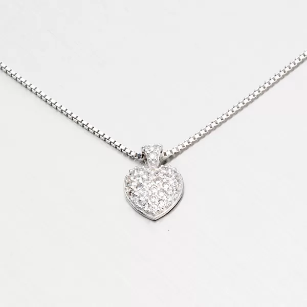 Stříbrné srdce se zirkony YNG3053