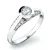 Zásnubní prsten bílé zlato 585/1000 přírodní diamant 0.330 ct G/SI ZP-10798D