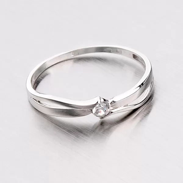 Dámský prsten z bílého zlata 456P-115043