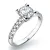 Zásnubní prsten bílé zlato 585/1000 přírodní diamant 0.144 ct G/SI ZP-10804D