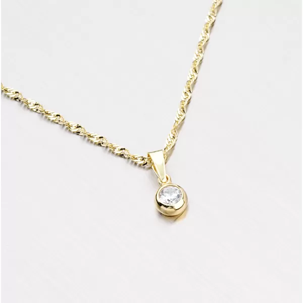 Zlatý přívěsek se zirkonem 682P-130321